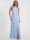 Blue solid maxi dress