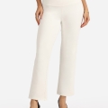 Women Ultimate Straight Pants - Lite Regular Trousers (White)