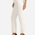 Women Ultimate Straight Pants - Lite Regular Trousers (White)